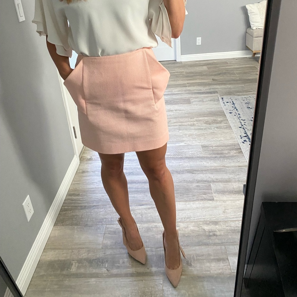 COS peach miniskirt with pockets size 6 usa - Picture 6 of 6